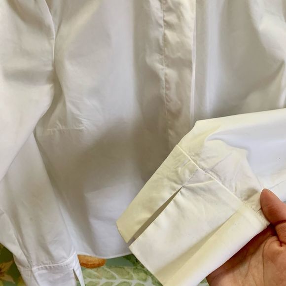 Zara Collarless button-down Shirt w/ Single Front Button Size Medium - Picture 4 of 7